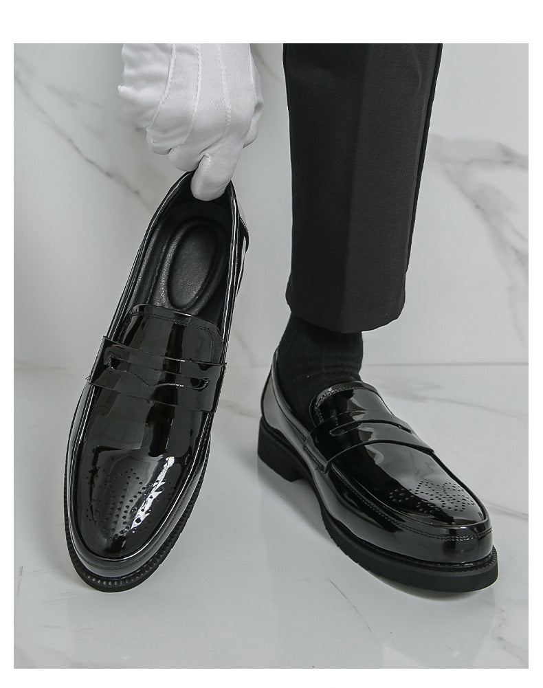 2026 spring new men's casual formal leather shoes business british brogue casual flats wedding shoes 10