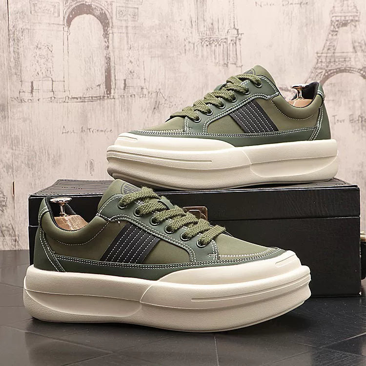 Men's Platform Breathable Mesh Low-Top Shell-Toe Skate Shoes Summer New