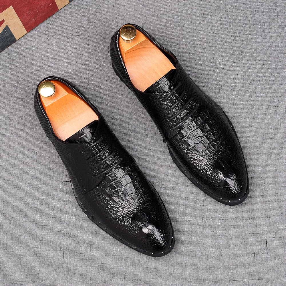 Men's Derby Shoes, Height Increasing, Handmade