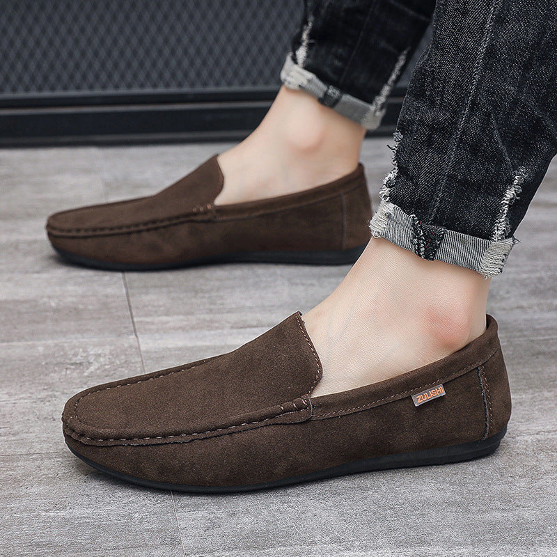 Bean shoes men's springnew arrival men's shoes casual breathable driving flats loafers one-leg loafe 2