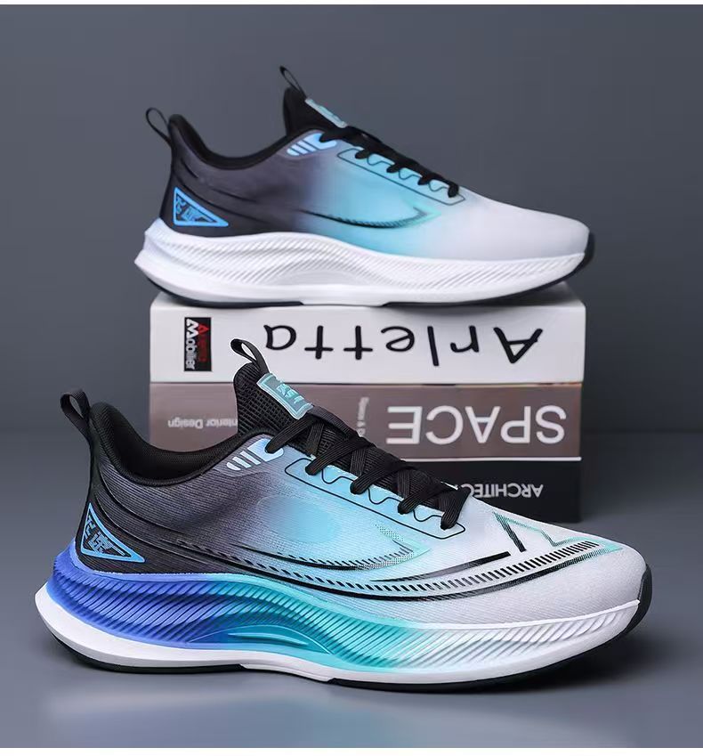 Spring men's fishnet breathable fashion outdoor trendy lightweight versatile running sports shoes - direct from the manufacturer