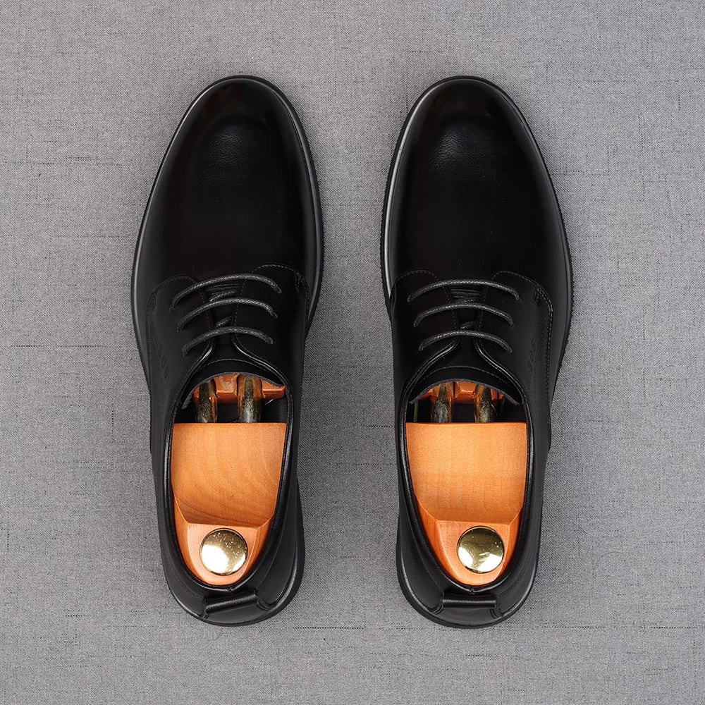 Men's Derby Shoes, Height Increasing, Lace-Up