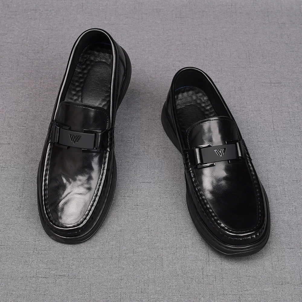 Men's Genuine Leather Loafers, Handmade, Slip-On