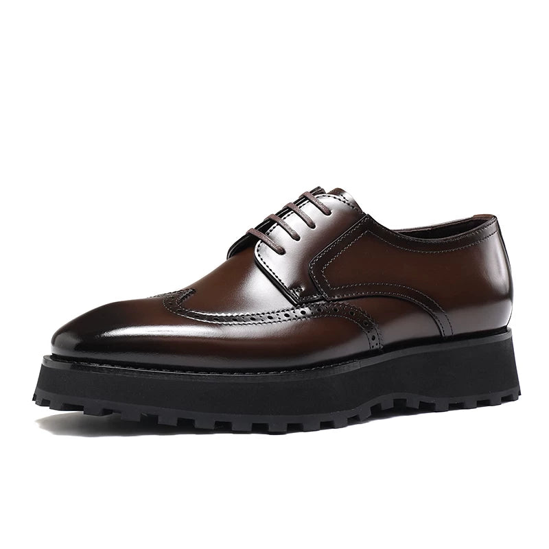 Men's Derby Shoes, Height Increasing, Thick Sole