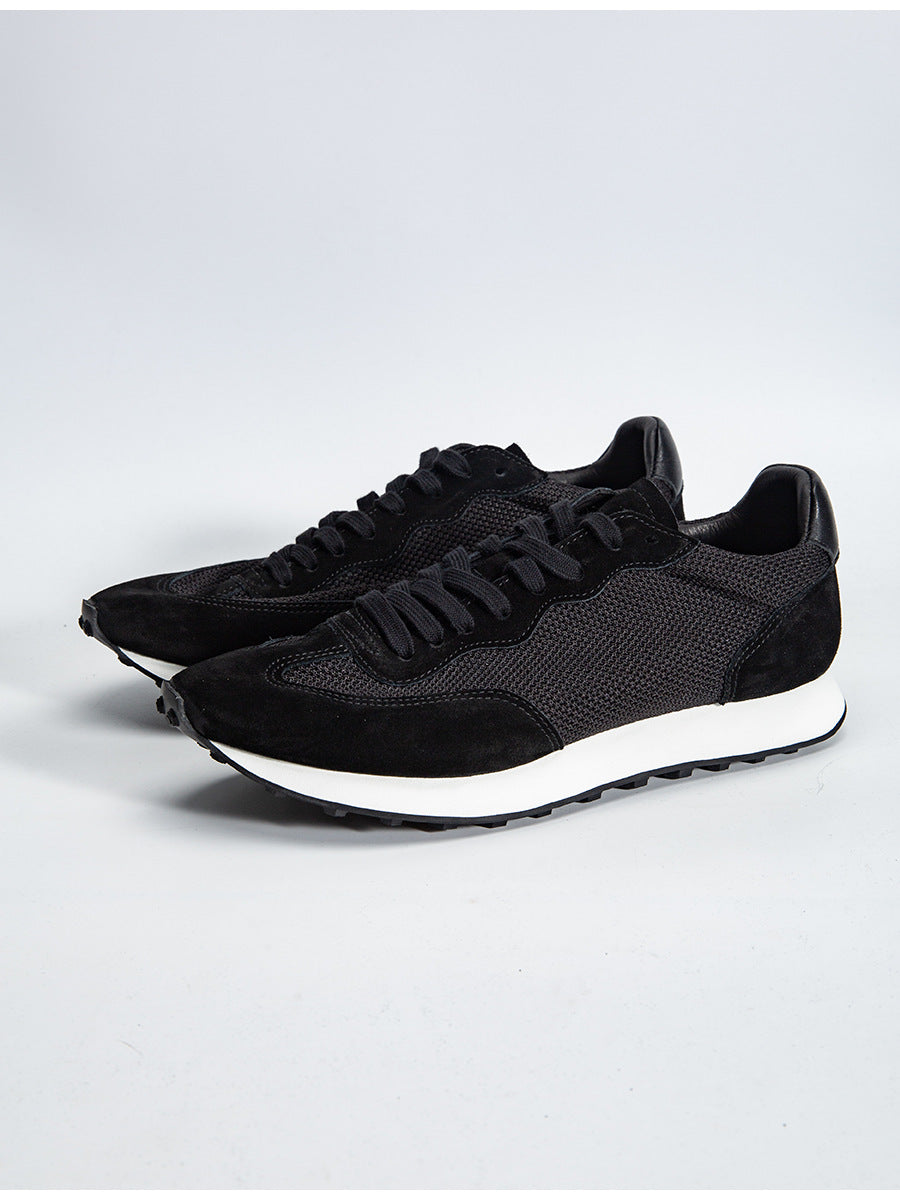 Gray feather argan shoes european station spring and summer new arrival soft breathable leather sports shoes handmade retrocasual board shoes