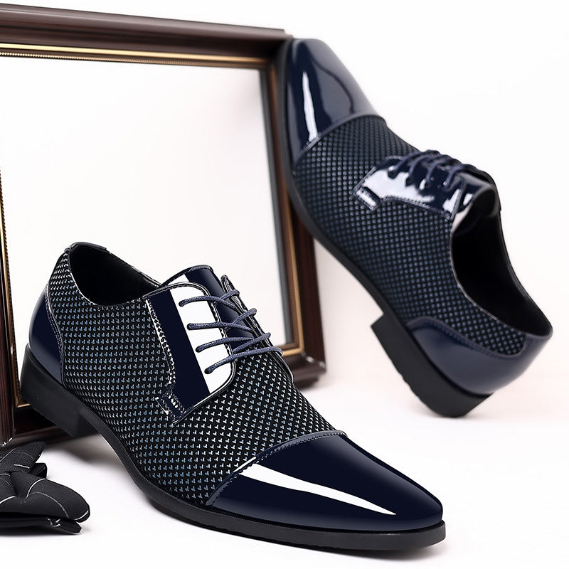 Men's leather shoes: new business formal, casual, spring/autumn breathable, british style, korean st