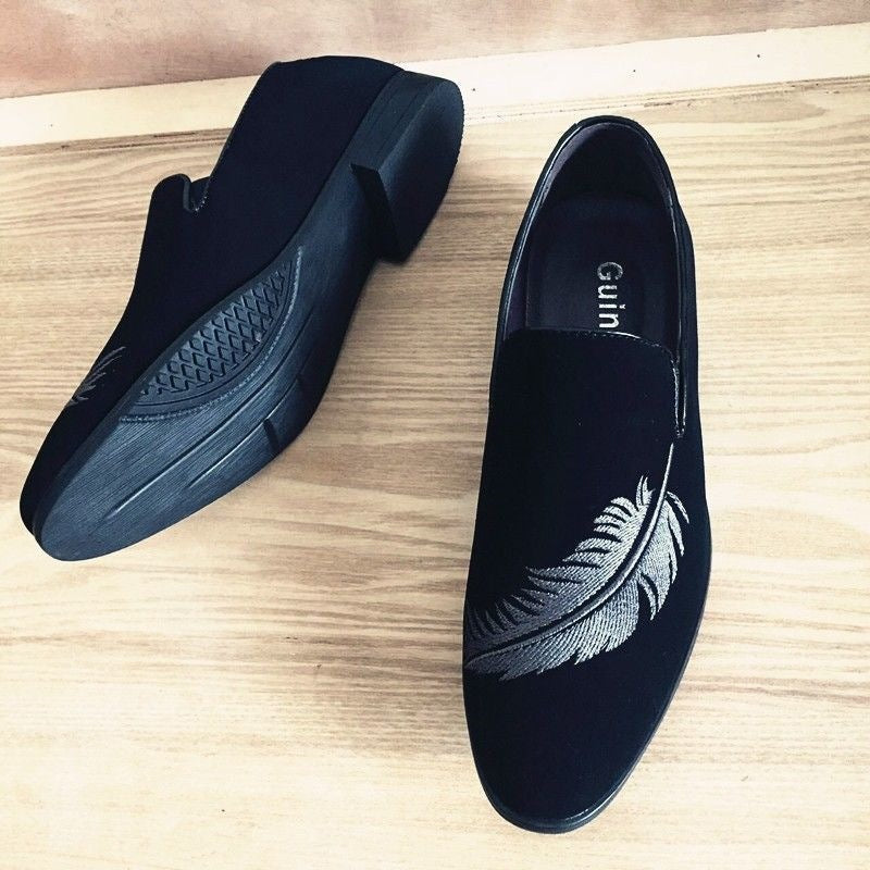 Spring/summer british canvas pointed-toe leather shoes - korean style breathable casual leather shoe 6