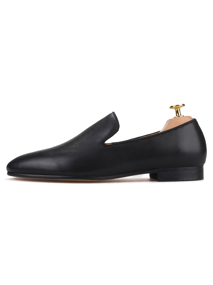 European and American style party classic men's moccasin moccasins, genuine leather slip-on loafers, trendy hairstylist exclusive