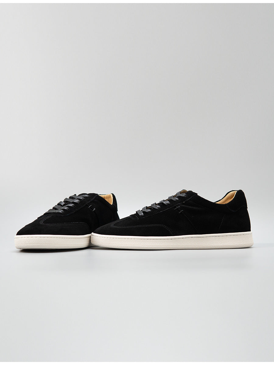 Zhenxian european station summer retro genuine leather guangzhou handmade pure color casual shoes fashiontrendy men's shoes easiest for match sneakers