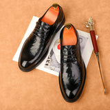 Men's leather shoes - british style, korean trend, casual business formal dress shoes, men's wedding
