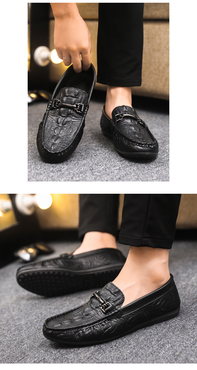 Spring/summer casual sneakers, trendy loafers, men's slip-ons, moccasins, one-step shoes, men's foot 18