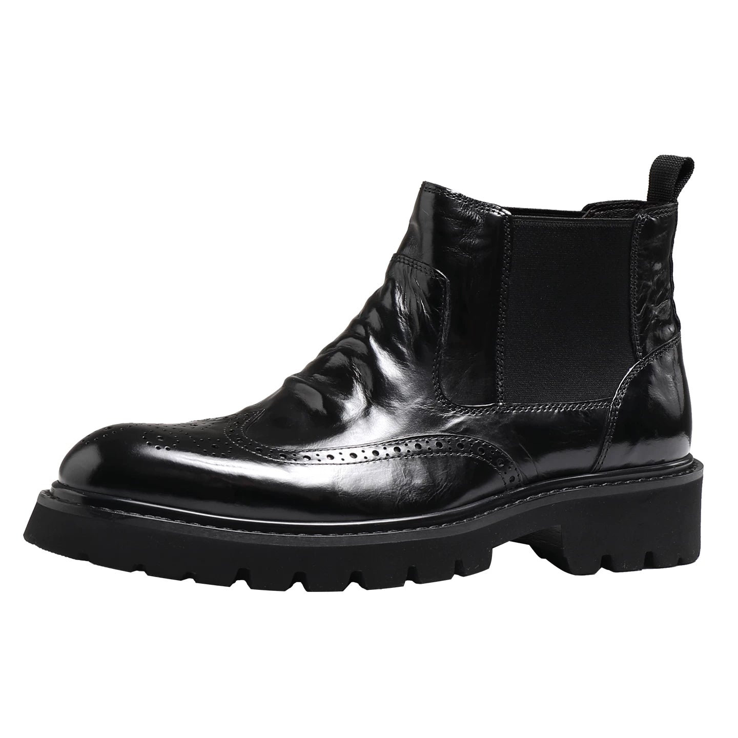 Men's Genuine Leather Martin Boots, Thick Sole, British Style