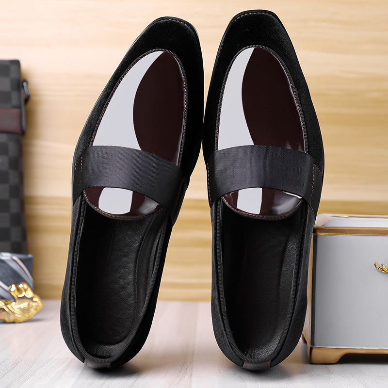 Trendy european cross-border amazon style men's leather dress shoes - pointed toe, black, low-cut, s 4