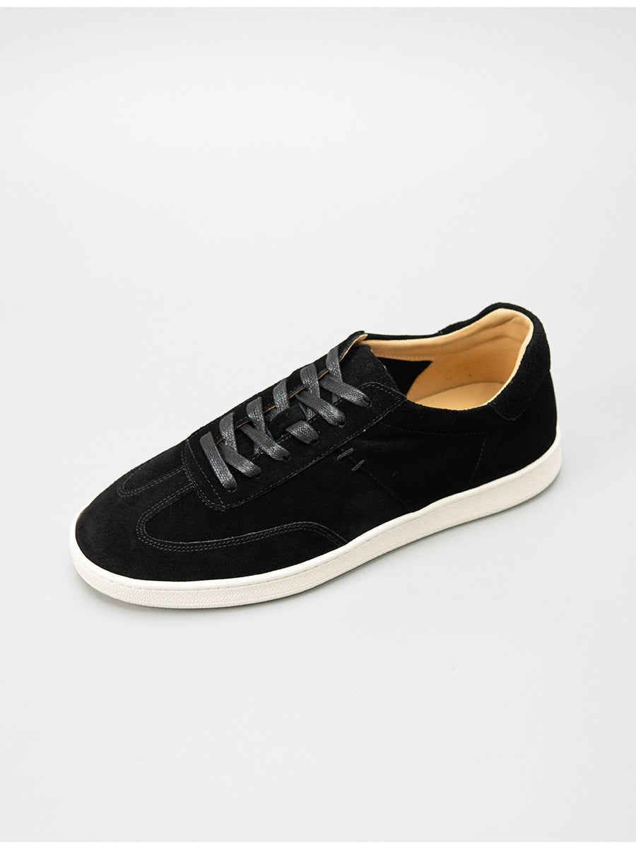 Zhenxian european station summer retro genuine leather guangzhou handmade pure color casual shoes fashiontrendy men's shoes easiest for match sneakers