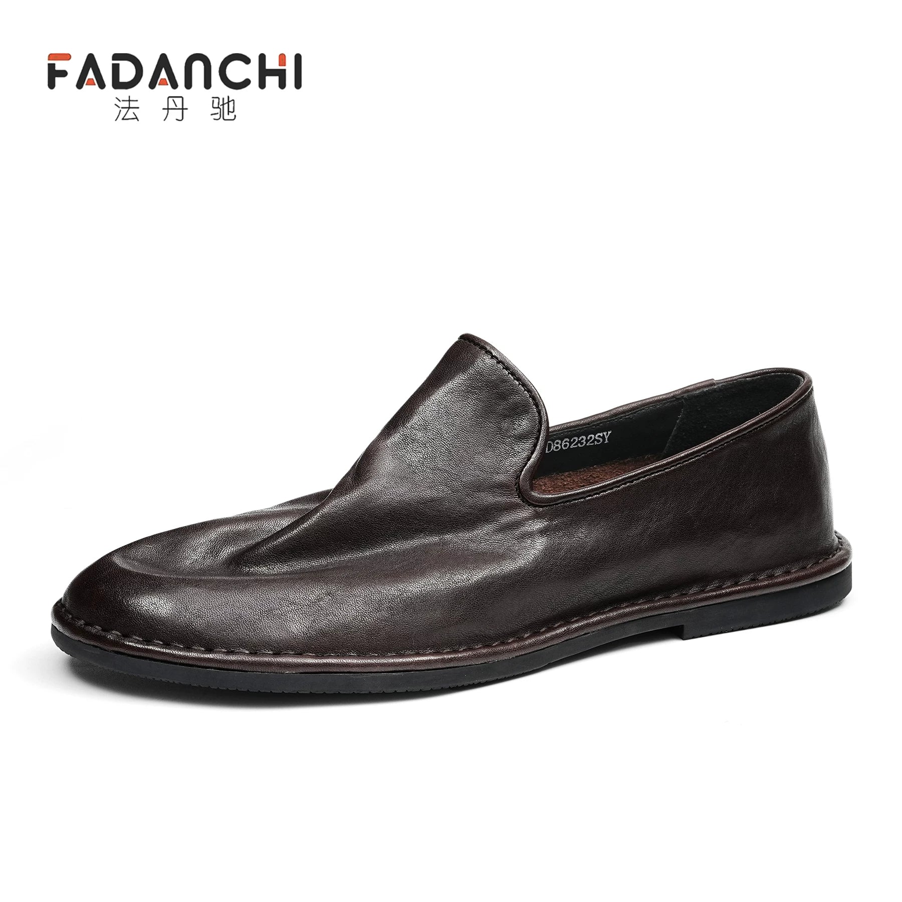 Men's Genuine Leather Loafers, Breathable, Slip-On