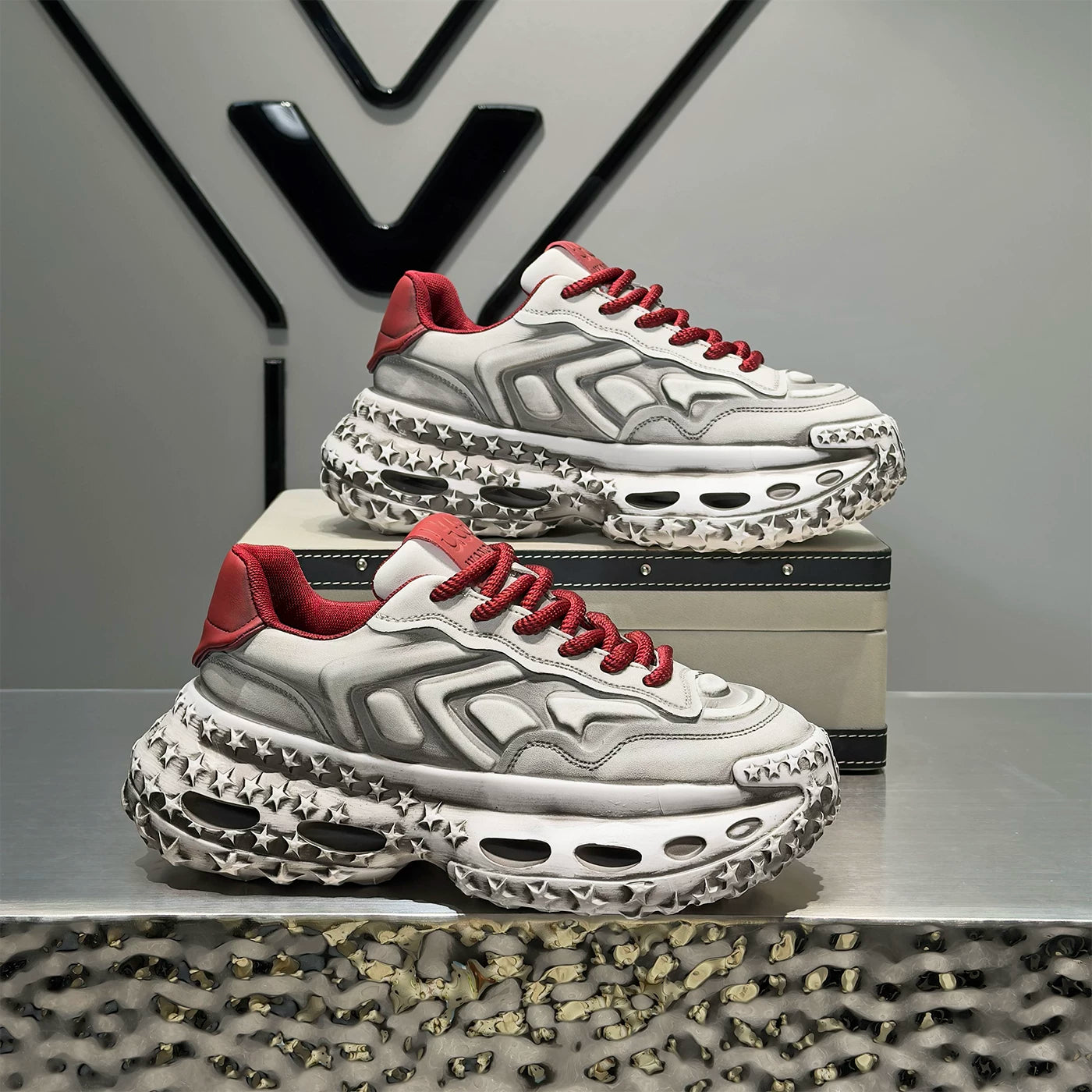 Men's Height-Increasing Platform Trendy Chunky Dad Sneakers