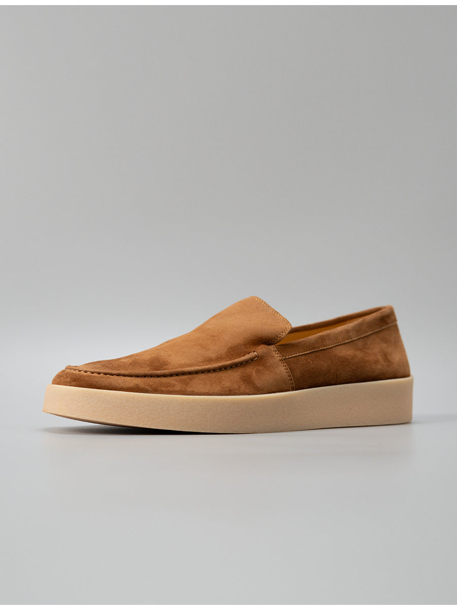6509a-1 premium velvet loafers - cashmere slip-ons for men - handmade trendy shoes - business casual versatile leather shoes