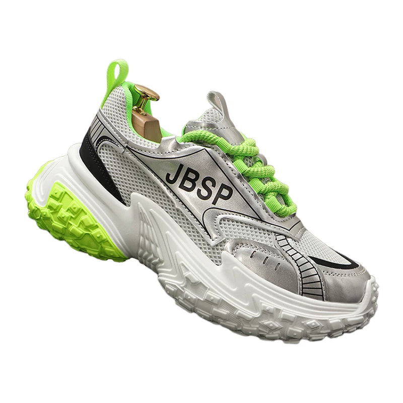 Men's Platform Breathable Mesh Low-Top Trendy Chunky Dad Sneakers
