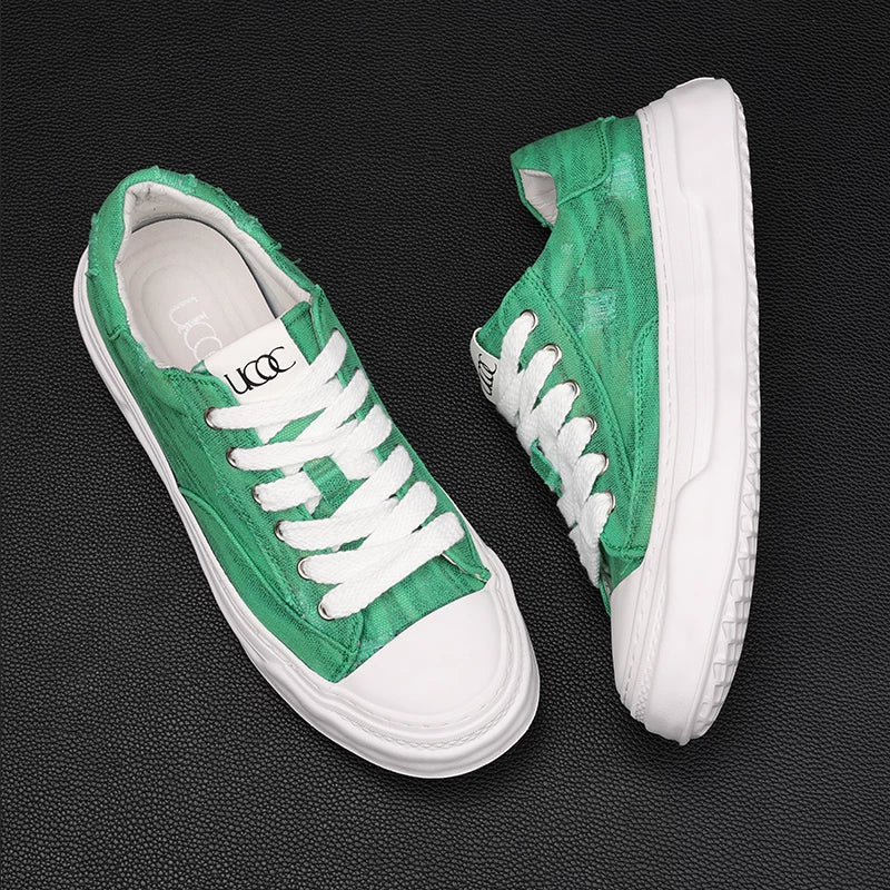 Men's Canvas Shoes, Height Increasing, Breathable