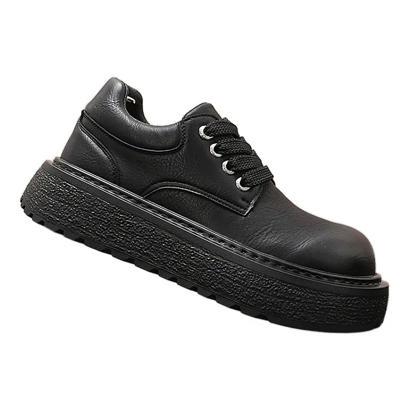 Men's 2026 New Height-Increasing Platform Low-Top Wide-Toe Ankle Boots
