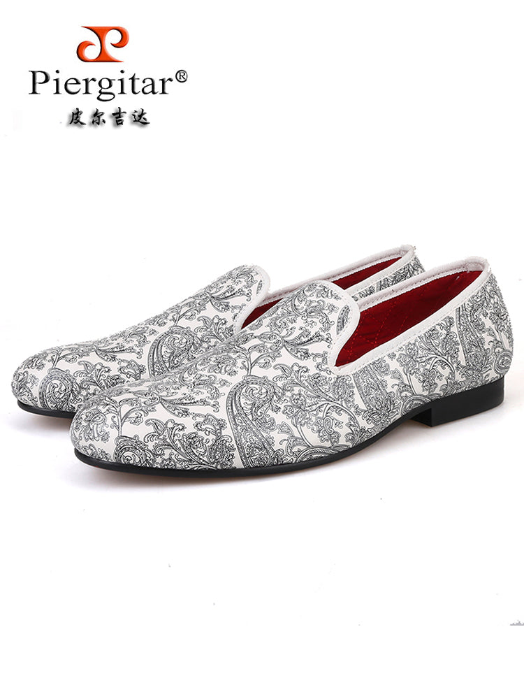 Piergitar's new hand-made totem handmade men's slip-on slip-on shoes European and American trendy low-cut loafers for men