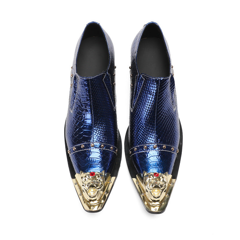 2024 new heightening leather shoes men's formal wear business cowhide high heels wedding groom shoes casual men's shoes large size shoes