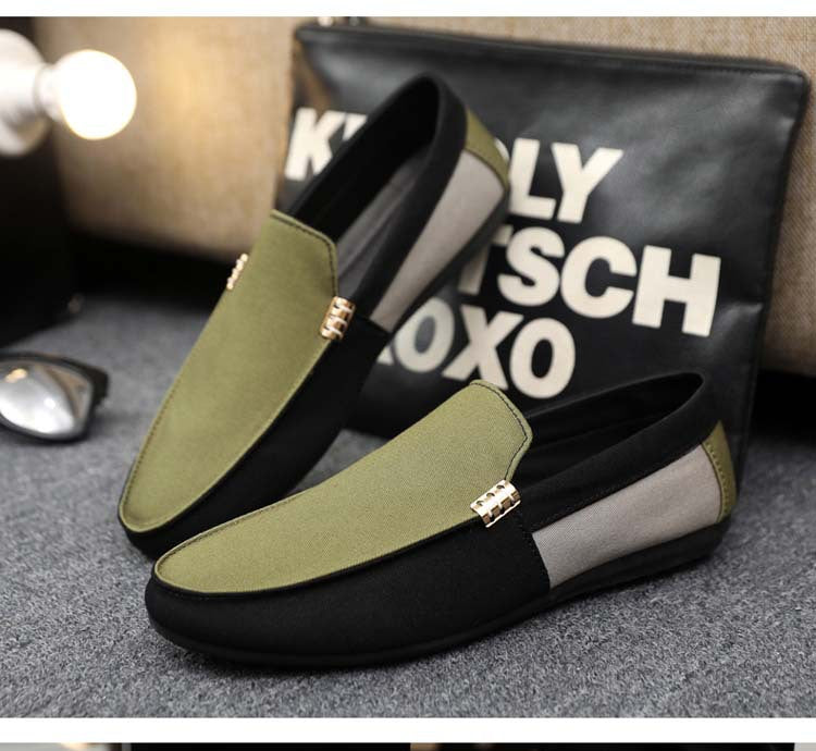 Spring/summer casual sneakers, trendy loafers, men's slip-ons, moccasins, one-step shoes, men's foot