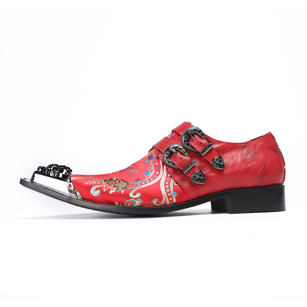 Men's Red Leather Formal Shoes – Business, Wedding