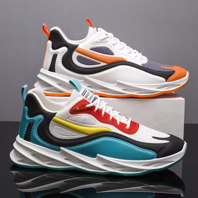 Men's shoes 2026 new fashion korean style round toe youth student running shoes casual men's athletic shoes