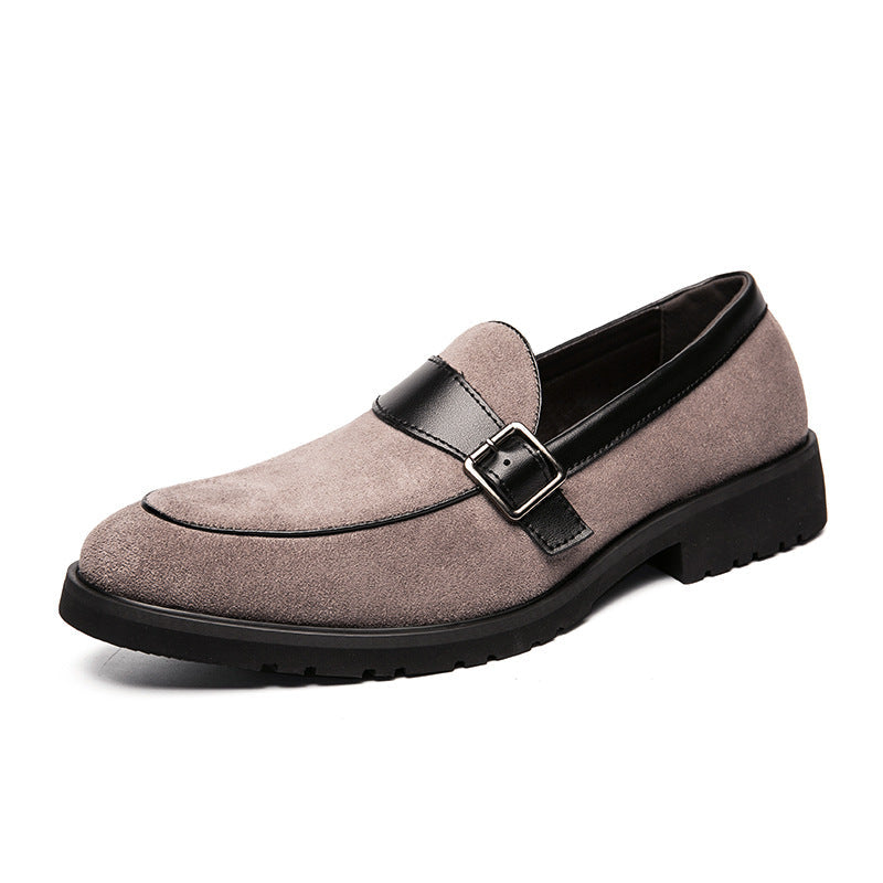 Exportplus size buckle men business casual leather shoes fashion formal wear slip-on men's shoes bla 7