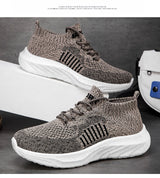 2026 spring new flyknit mesh breathable men's shoes wholesale soft sole comfortable lightweight casual shoes women's shoes