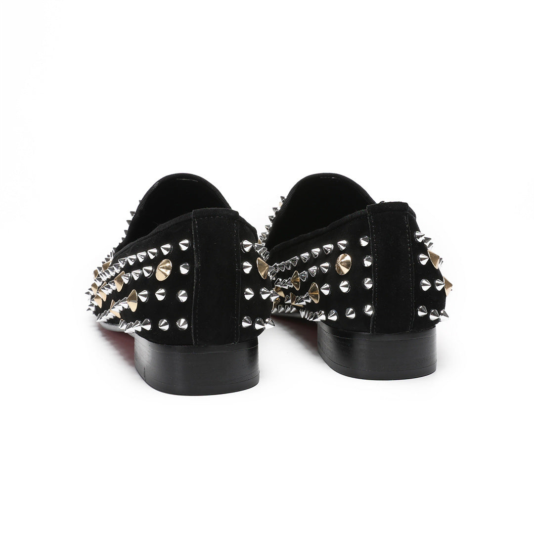 Loafers men's trendy shoes 2024 new rivet shoes men's trendy one-pedal lazy shoes personalized willow shoes men's shoes