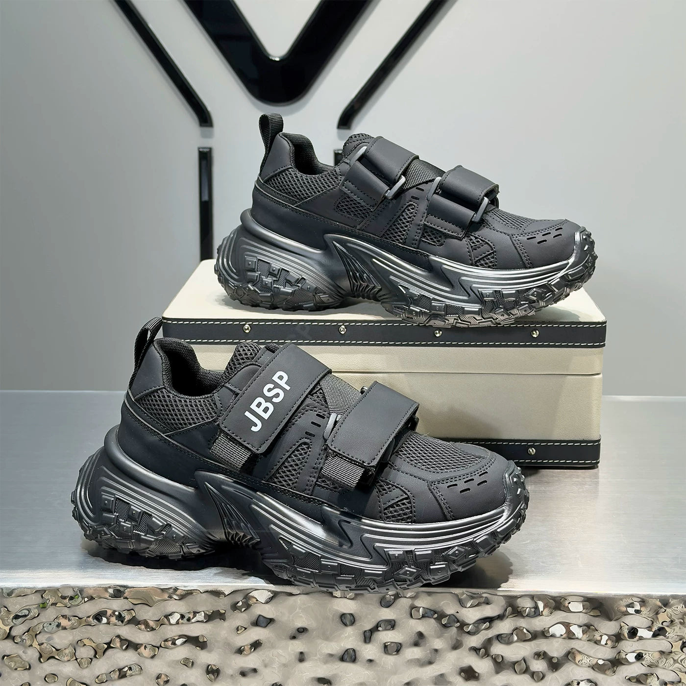 Men's Platform Breathable Mesh Trendy Chunky Dad Sneakers 2026 Summer New