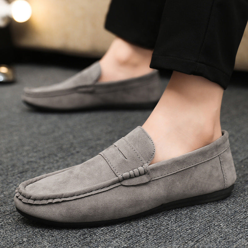 Spring and autumn social guy casual shoes trendy shoes Doudou shoes men lazy shoes cover feet and pedal men's shoes cross-border