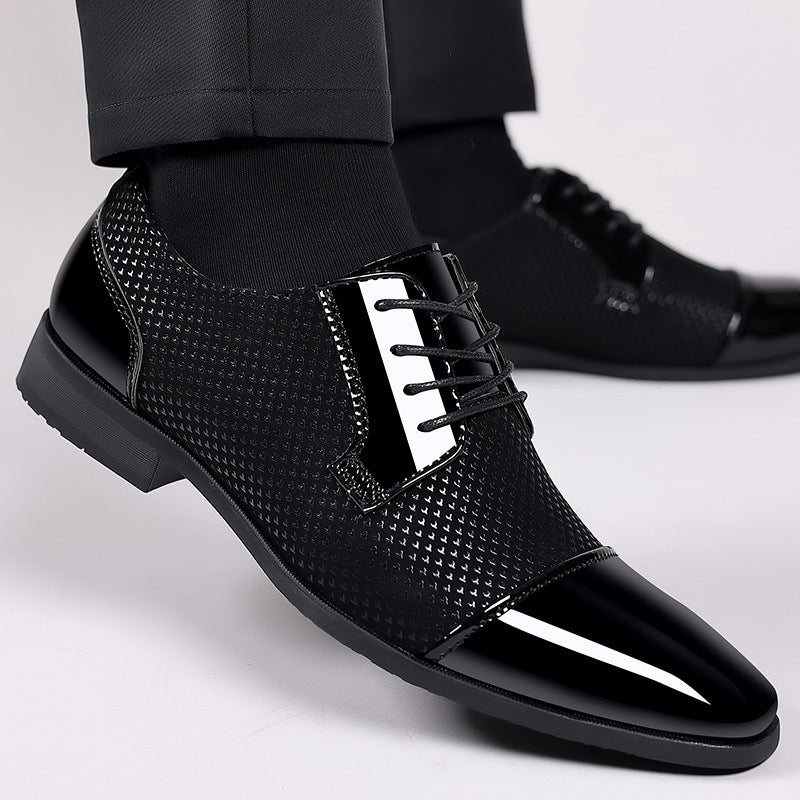 Men's leather shoes: new business formal, casual, spring/autumn breathable, british style, korean st
