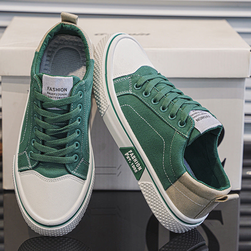 2026 spring/autumn canvas shoes: new breathable, versatile skate shoes for men - soft sole, casual, trendy, and stylish canvas sneakers