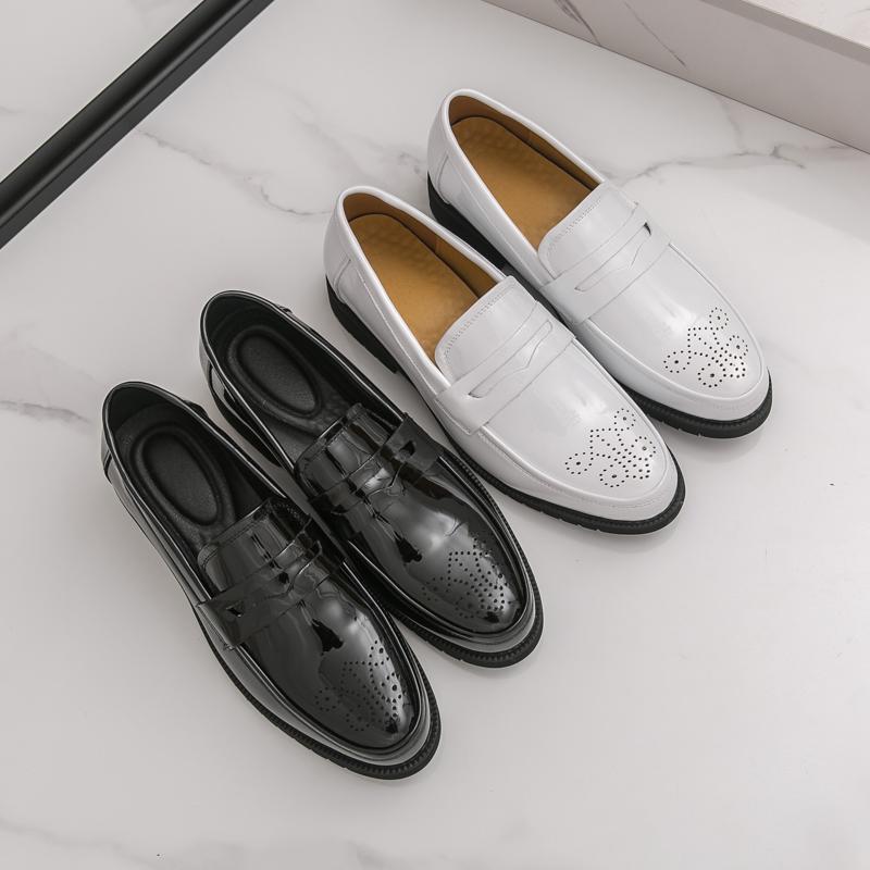 2026 spring new men's casual formal leather shoes business british brogue casual flats wedding shoes 3