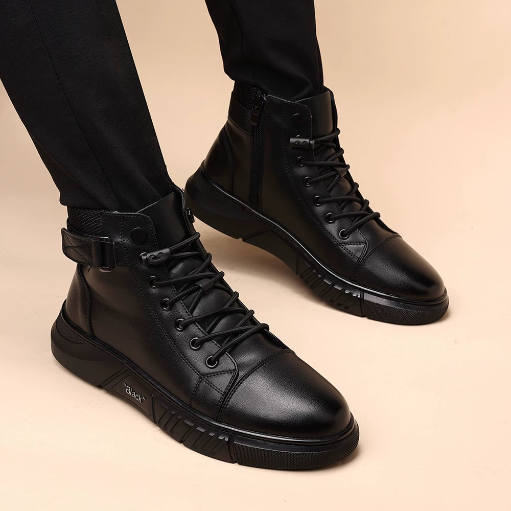 Men's Martin Boots, Height Increasing, Soft Sole