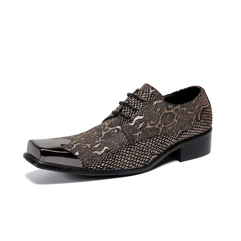 Foreign trade men's shoes leather breathable business dress leather shoes men's square head tie cowhide men's leather shoes work shoes trendy shoes