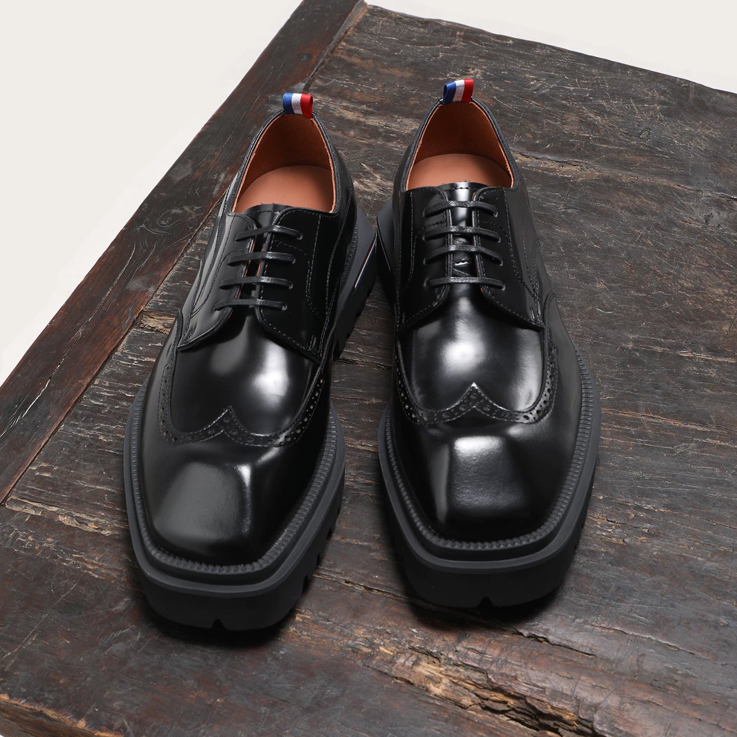 Men's Genuine Leather Derby Shoes, Height Increasing, Thick Sole