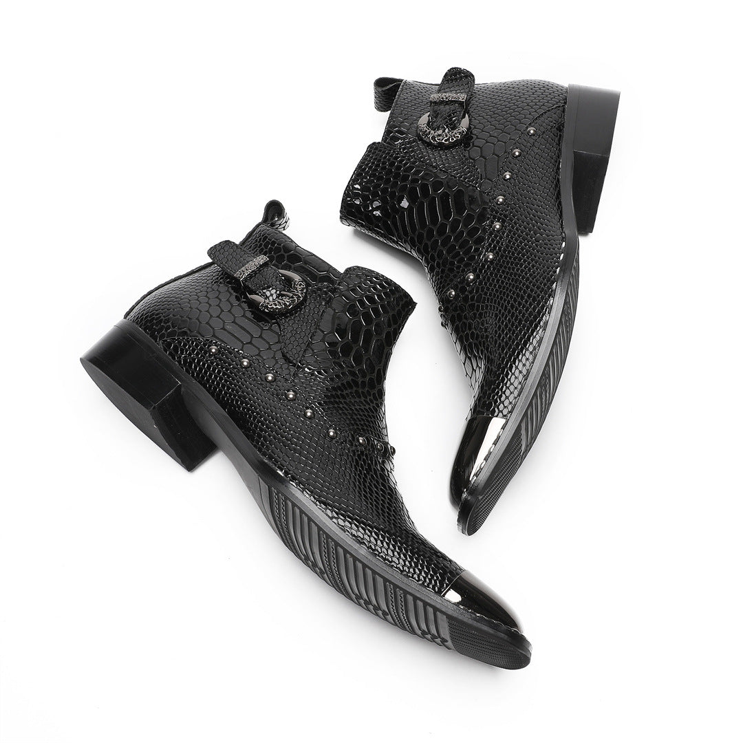 2024 autumn and winter men's boots custom-made small size men's shoes 36 37 large size Martin boots 46 47 48 cowhide Roman leather boots