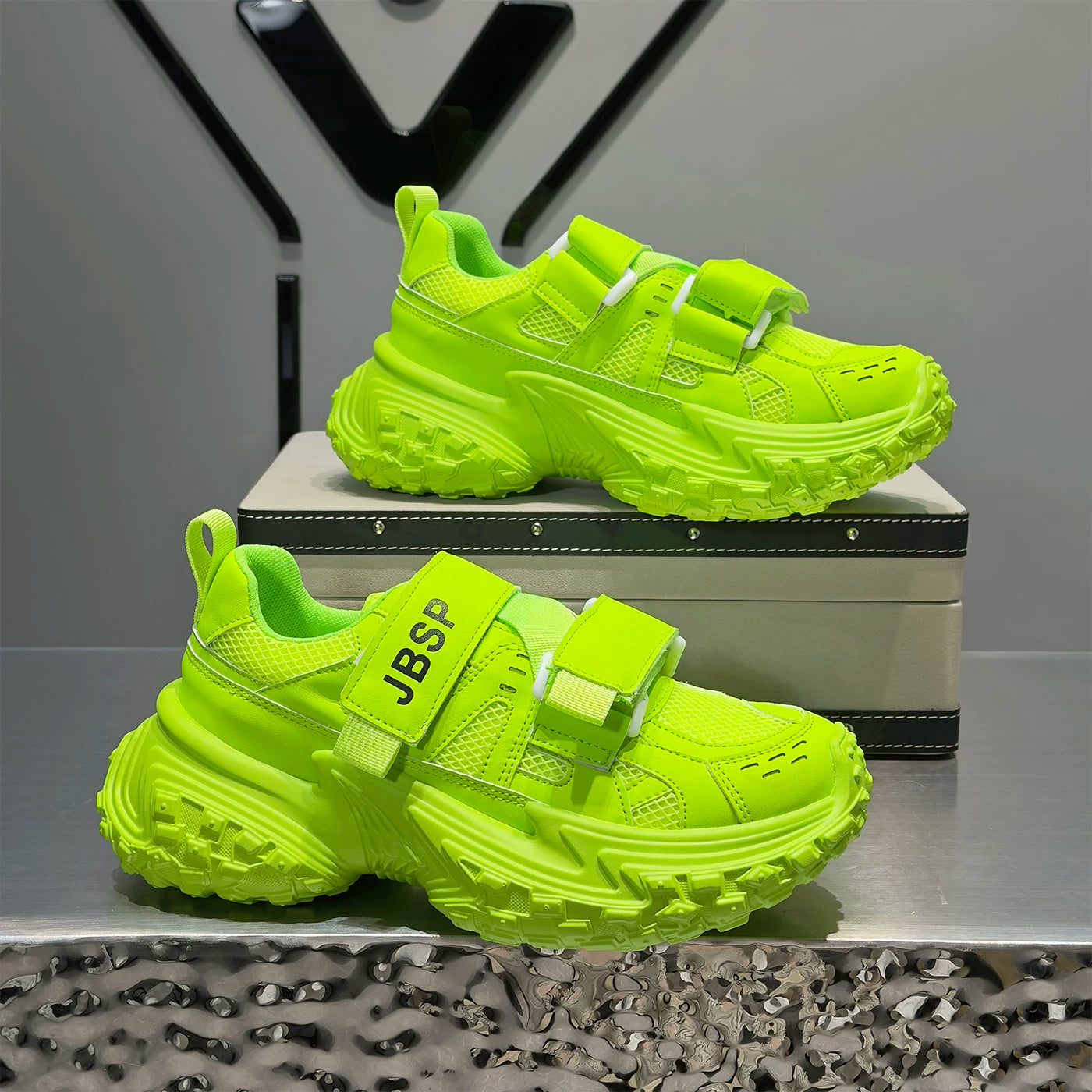 Men's Platform Breathable Mesh Trendy Chunky Dad Sneakers 2026 Summer New