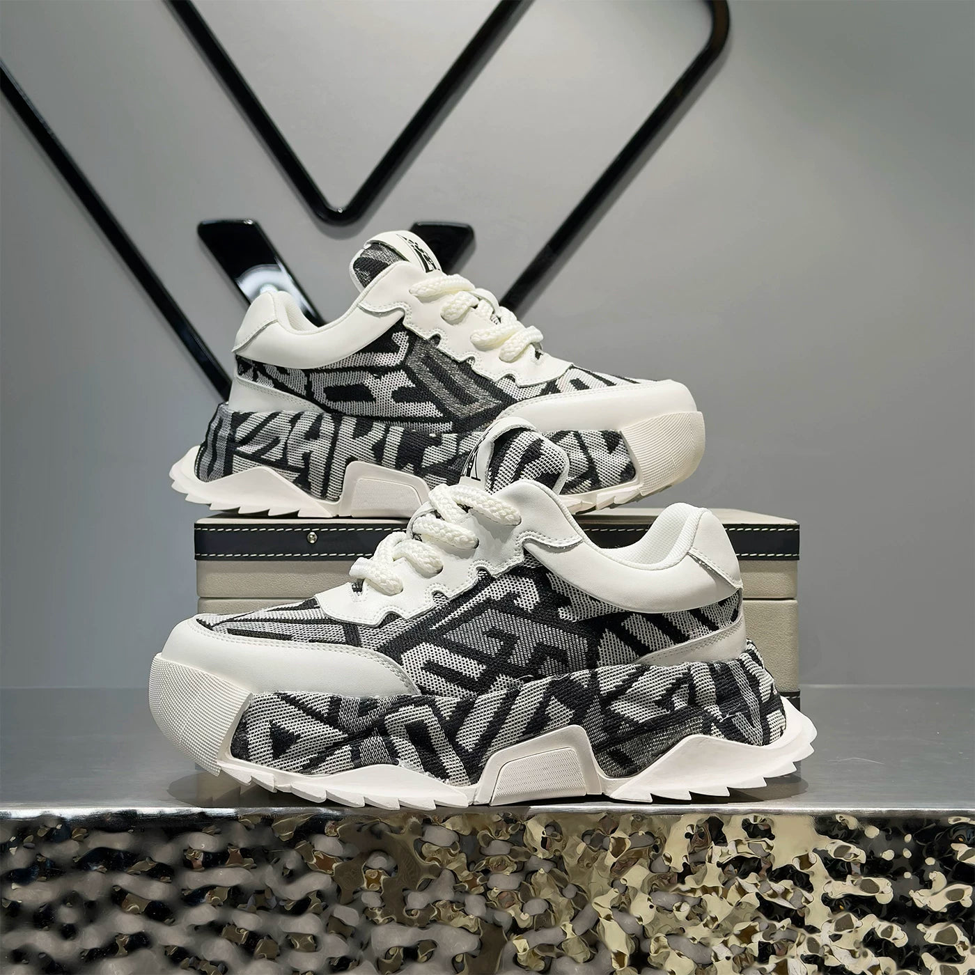 Men's Breathable Trendy Chunky Dad Sneakers 2026 Summer New