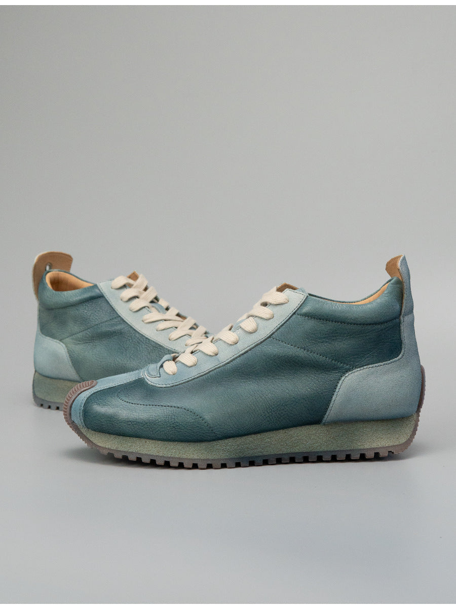 Sitao european station 2026 new arrivalretrocasual style easiest for matchtrendy shoesmen cowhide casual mid-top forrest gump shoes
