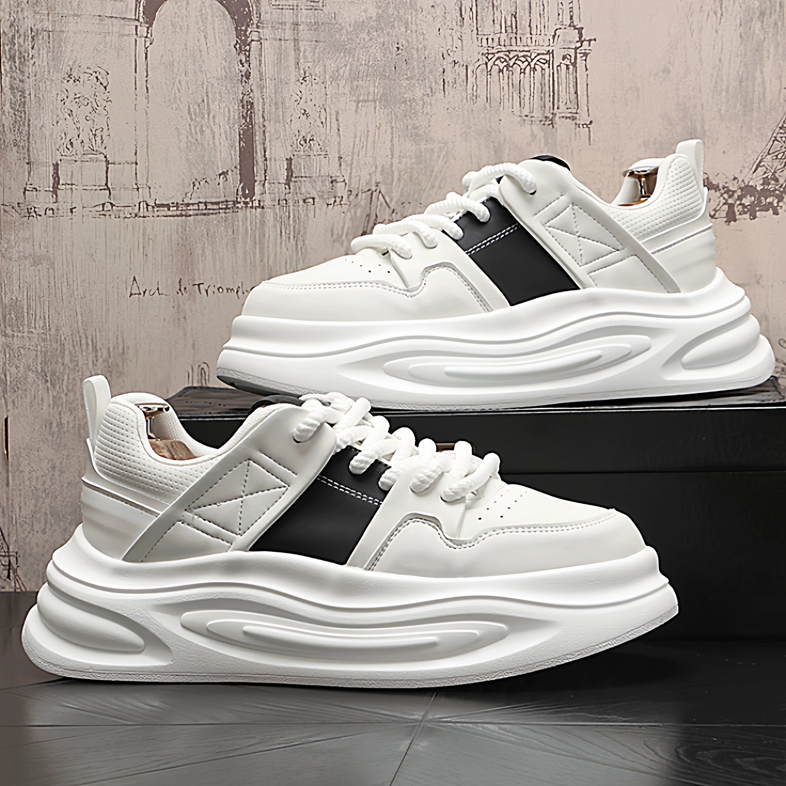 Men's Height-Increasing Platform Athletic Casual Trendy Dad Shoes