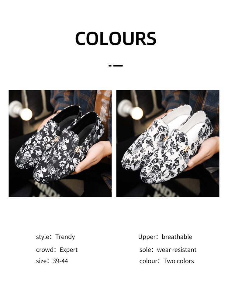 Spring/summer casual sneakers, trendy loafers, men's slip-ons, moccasins, one-step shoes, men's foot 8