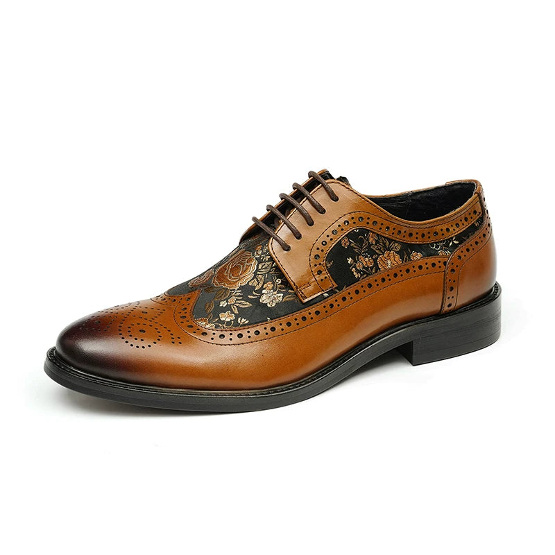 Men's Genuine Leather Derby Shoes, Business, Formal