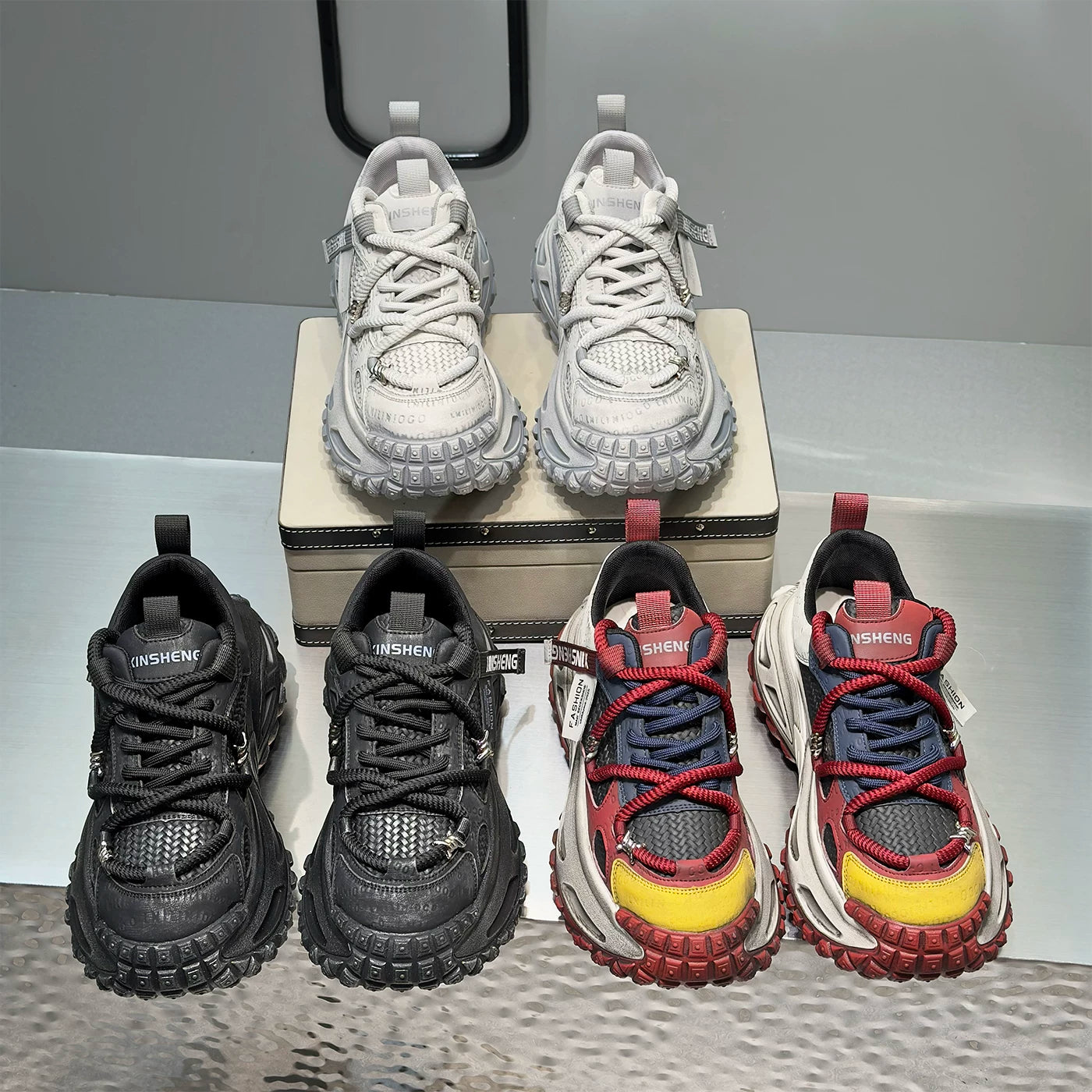 Men's Height-Increasing Platform Mesh Trendy Chunky Dad Sneakers 2026 New