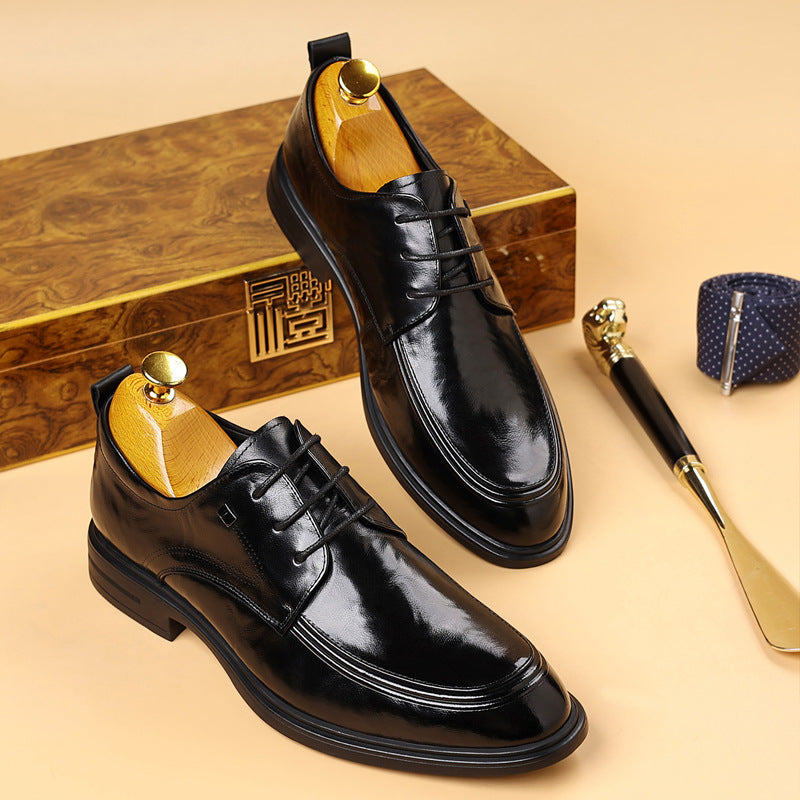 New arrival business leather shoes for men, made of first-layer cowhide, pointed toe, formal leather