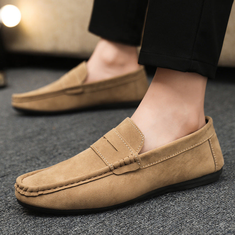 Spring and autumn social guy casual shoes trendy shoes Doudou shoes men lazy shoes cover feet and pedal men's shoes cross-border